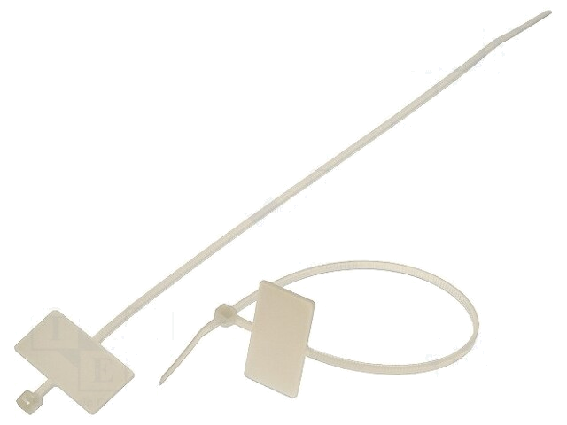 Kabelbinder; met schrijfveld; L: 200mm; W: 2,5mm; polyamide; 78,5N Kabelbinder; met schrijfveld; L: 200mm; W: 2,5mm; polyamide; 78,5N